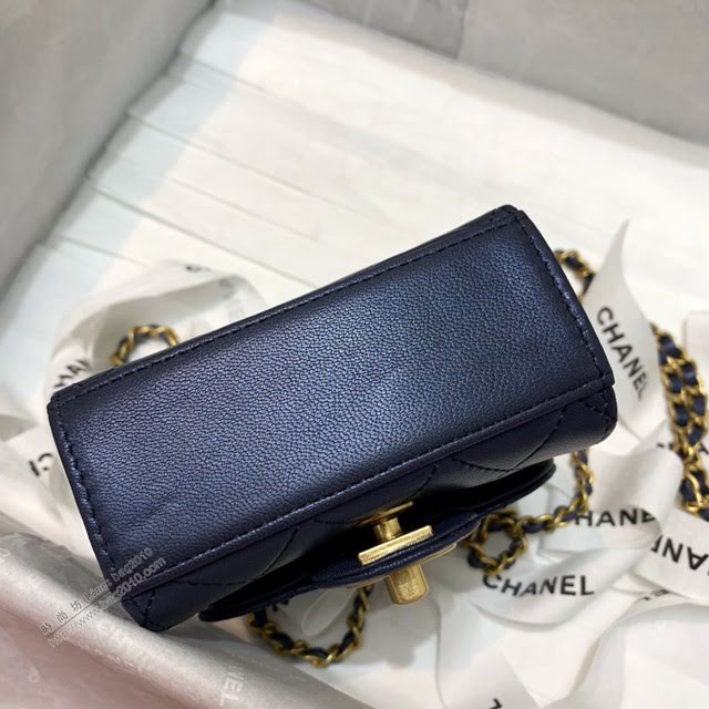 Chanel女包 香奈兒專櫃最新款珍珠小方塊包 Chane鏈子小包  djc3889